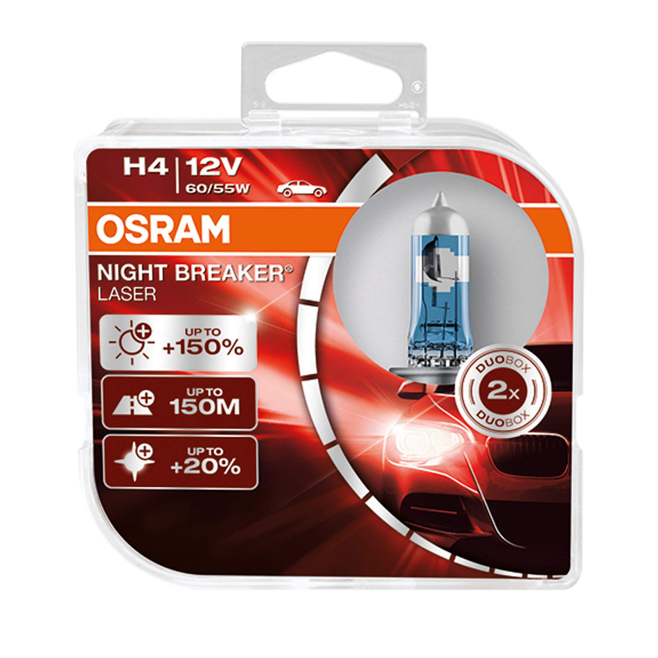 FOCO H4 60/55W 12V NIGHT BREAKER LASER DUOBOX OSRAM - 64193NL-HCB