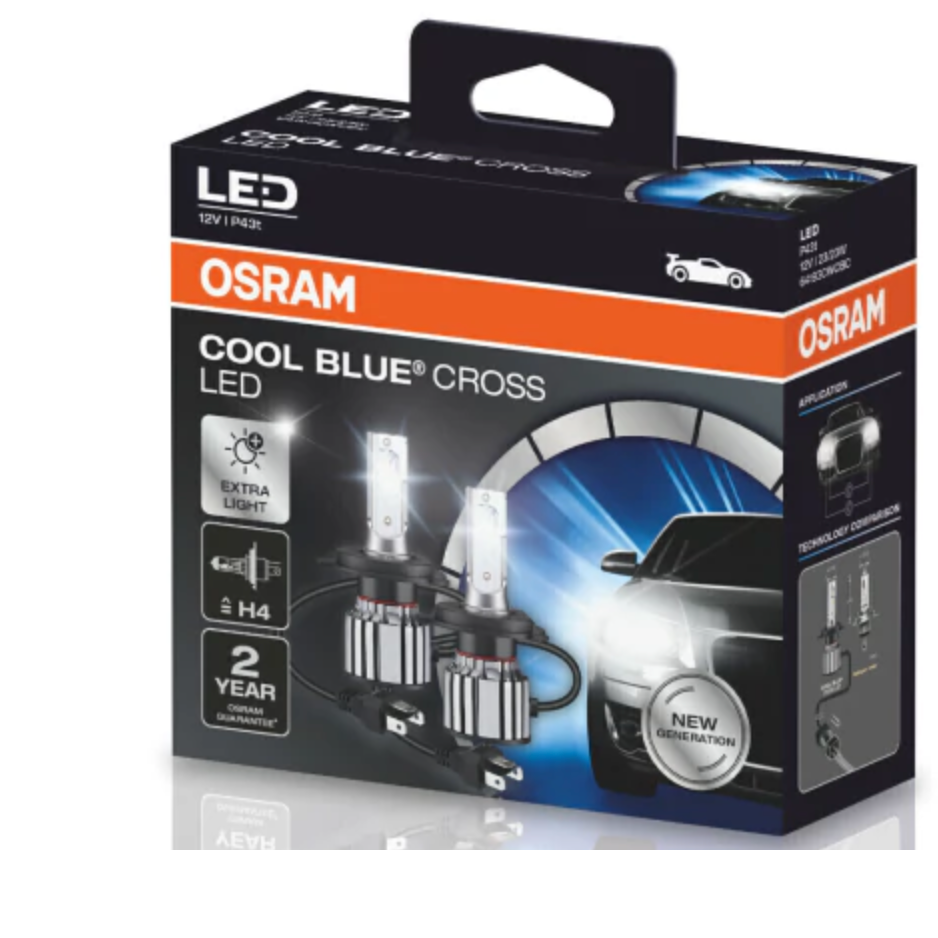 FOCO LED H4 COOL BLUE CROSS - PAR