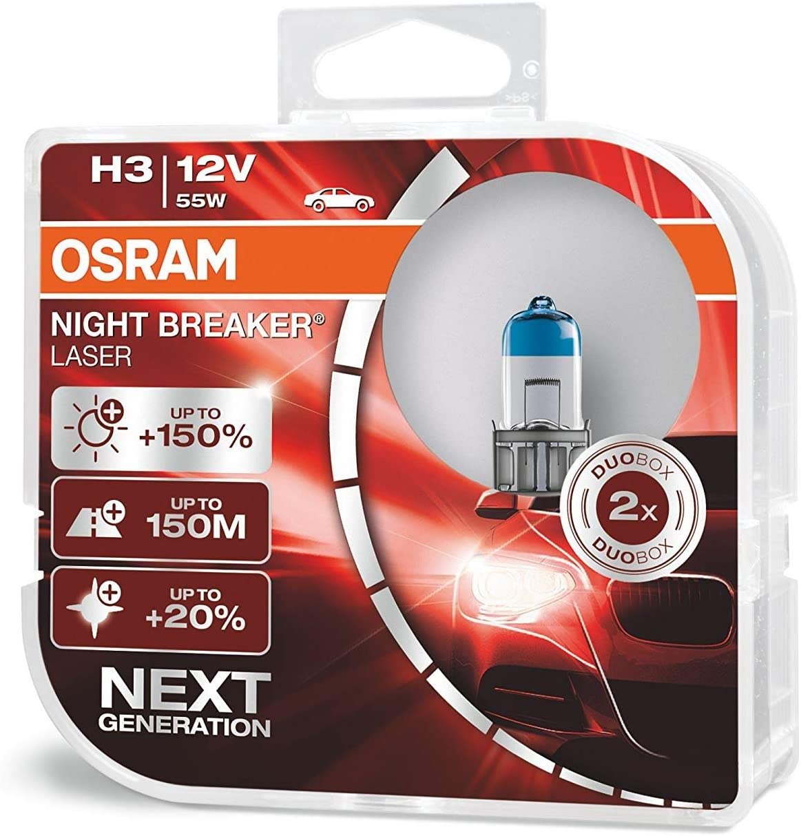 FOCO H3 NIGHT BREAKER LASER 12V 55W OSRAM - 64151NL-HCB